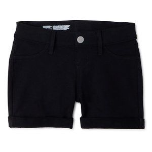 Black Shorts with rolled cuff legs by Wonder Nation. Little girls Size XS (4-5)